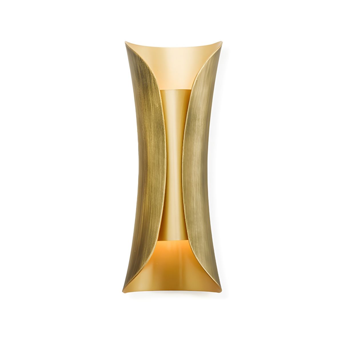 Bone Shape Metal Wall Mount Lamp PostModern 2Light Gold Finish Up