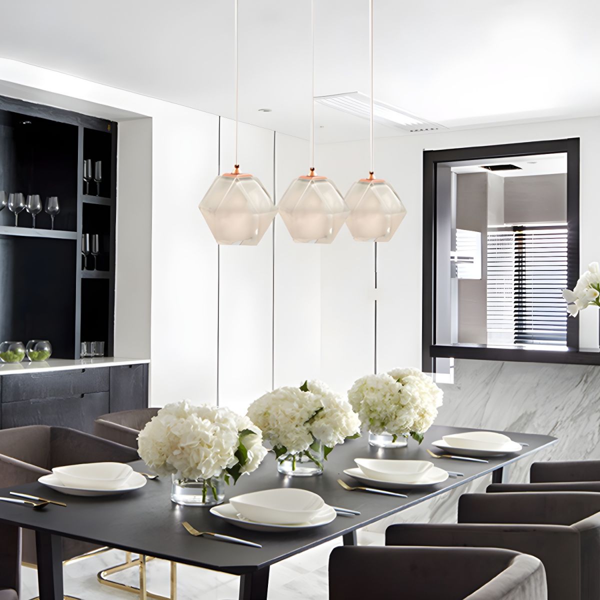 Dining Room Simplistic Hanging Ceiling Light Hand Glass Ceiling Pendant