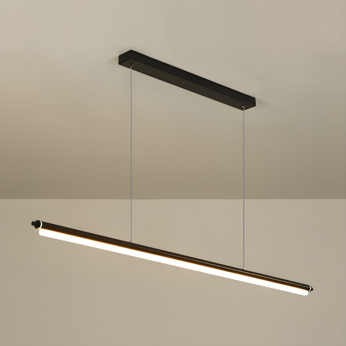 Contemporary Style Linear Shape Pendant Light Metal 1 Light Pendant