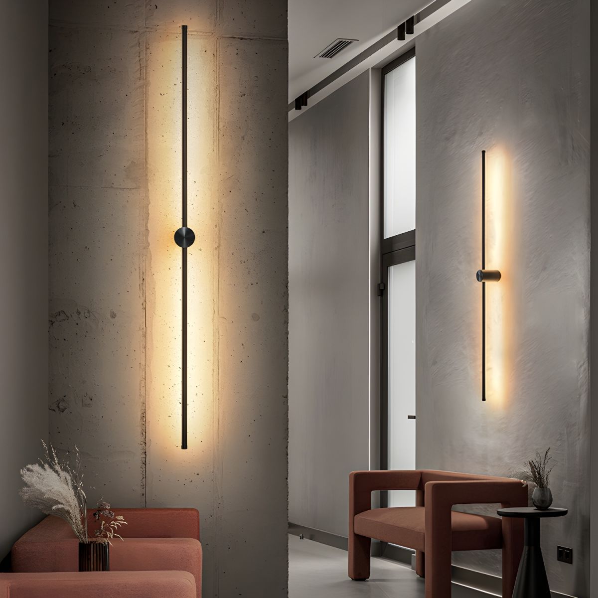 Modern Style Brass Wall Sconce Strip Shape LED Wall Light for Living ...