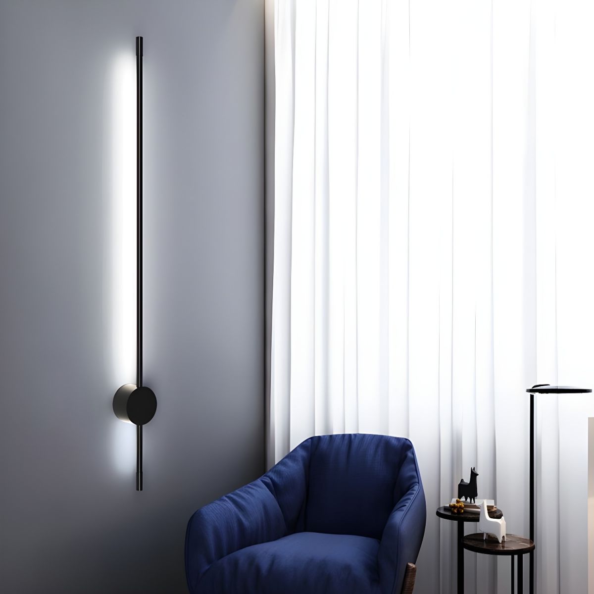 1Light Linear Wall Mounted Lamps Modern Style Metal Wall Lamps in